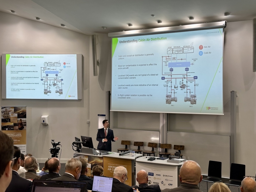 TAP Portugal maintenance speaks at the aircraft cabin air conference