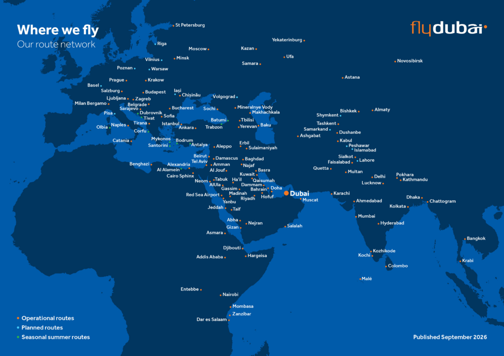 flydubai route network