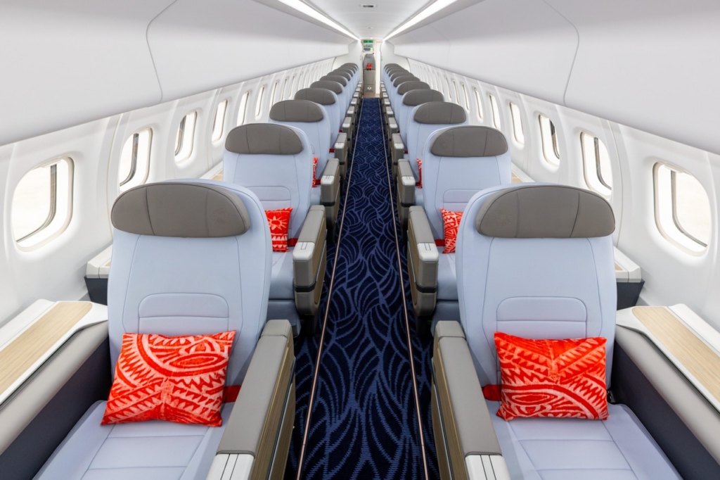Air Tahiti all business class ATR cabin. 