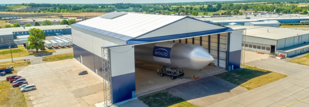 Avealto giant HAPS airship in hangar