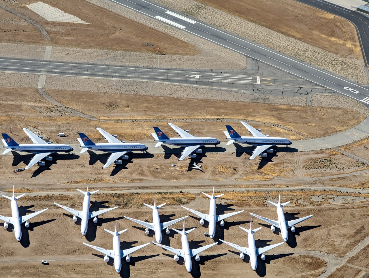 China Southern A380 fleet in the Mohave