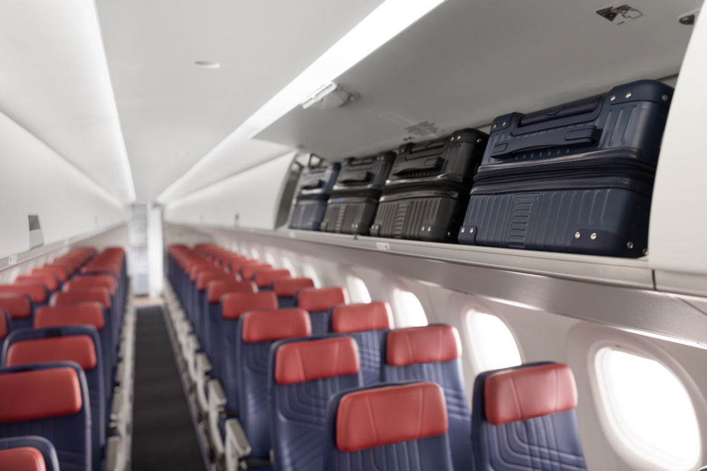 Economy cabin on LATAM Airlines Brazil's E195-E2
