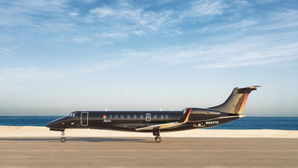 Aero jet on the runway