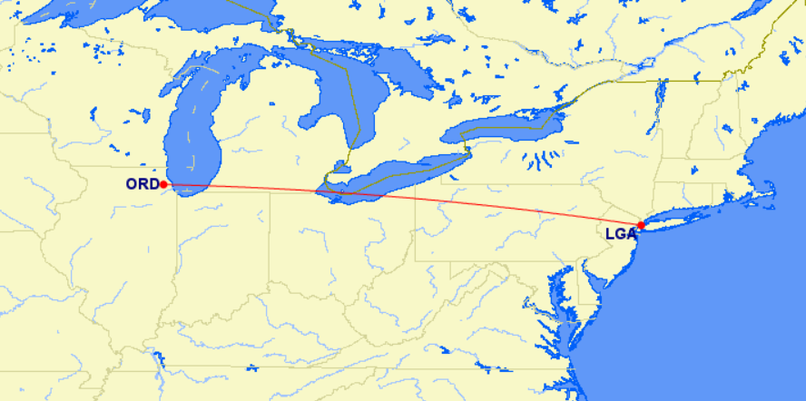 LGA-ORD route