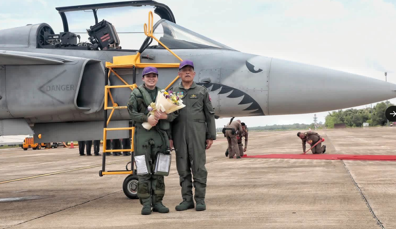 Thailand's Queen Suthida Flies Solo in Supersonic JAS 39C Gripen Fighter Jet