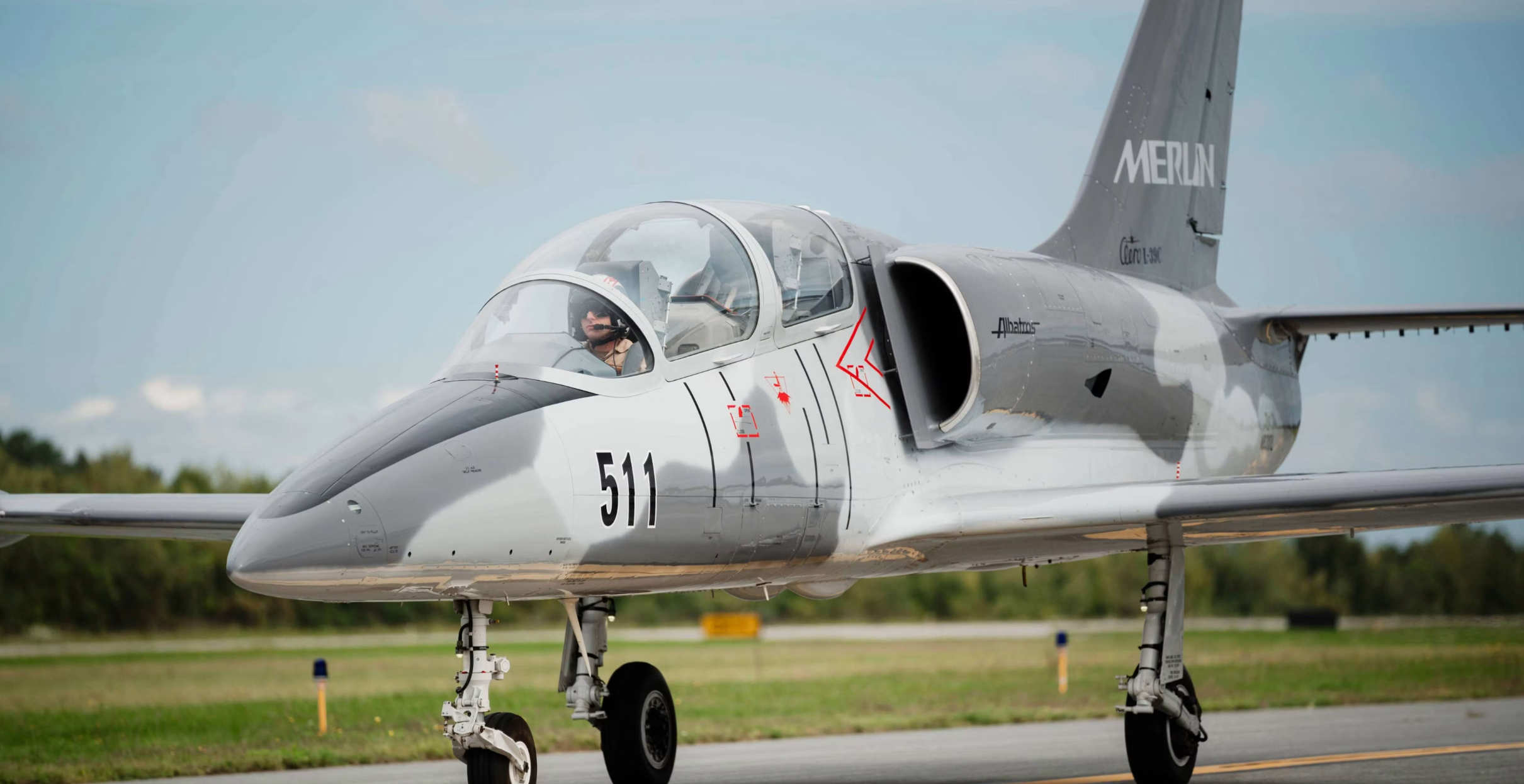 Merlin's first jet, an Aero L-39C Albatros
