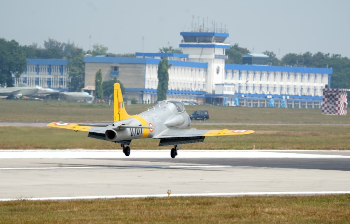 Chief of the Air Staff, Air Chief Marshal AP Singh, undertakes his last sortie in the Indian Air Force, alongside his first flying instructor, Wg Cdr V S Kochar (Retd), in the same HJT-16 Kiran aircraft in which his flying journey began on 28 January 1984.
