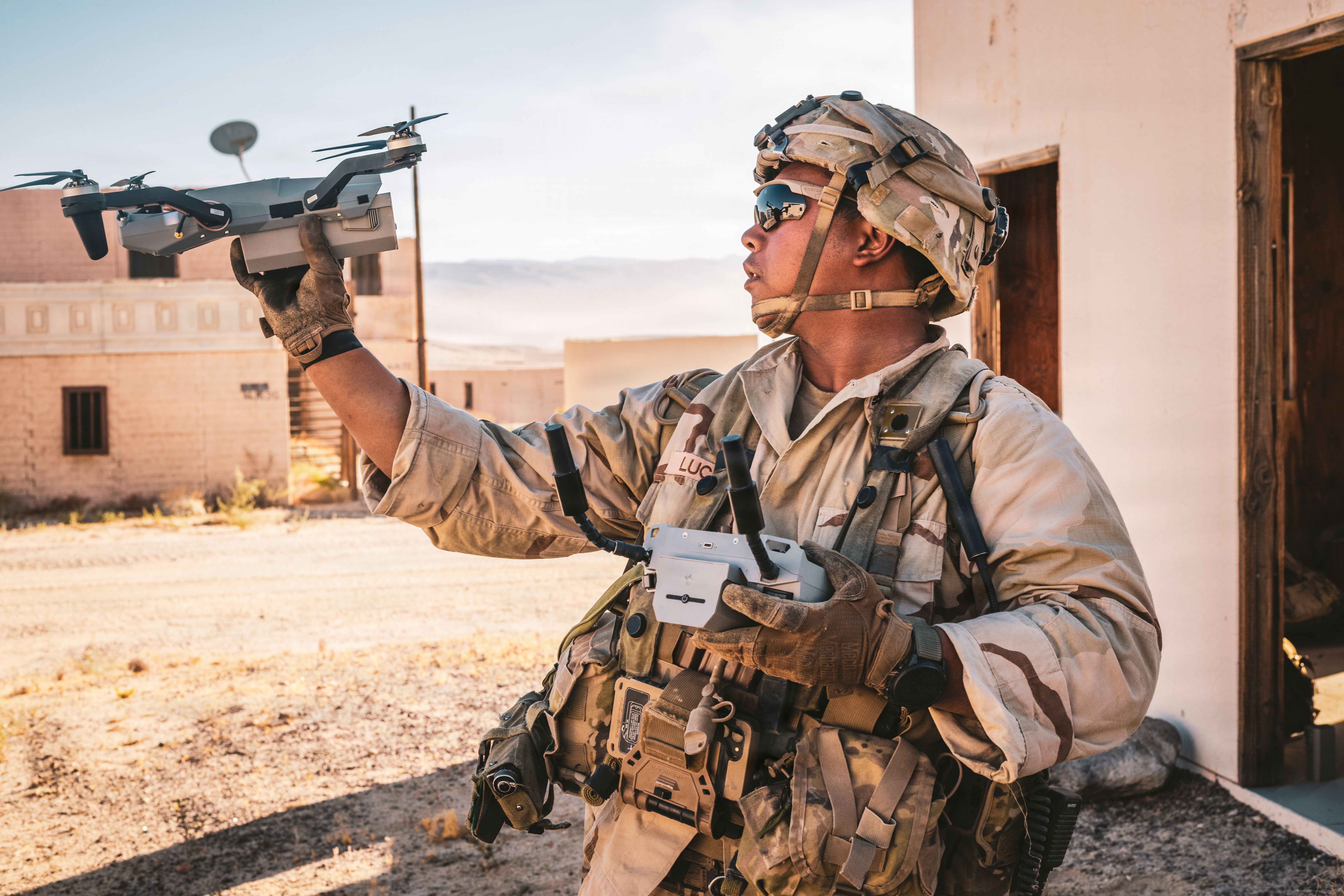 US Soldier with drone
