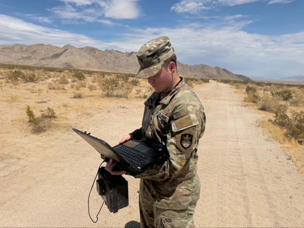 Project Convergence solider with laptop