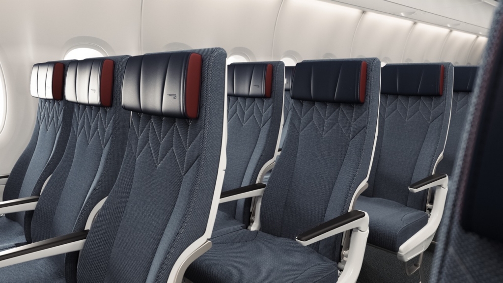 British Airways World Traveller cabin on A380