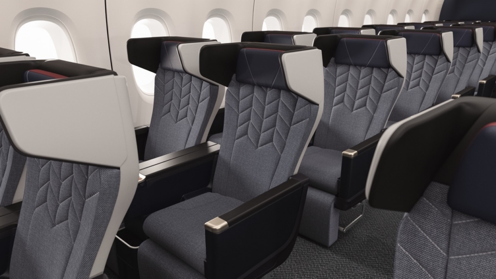 British Airways World Traveller Plus cabin on A380